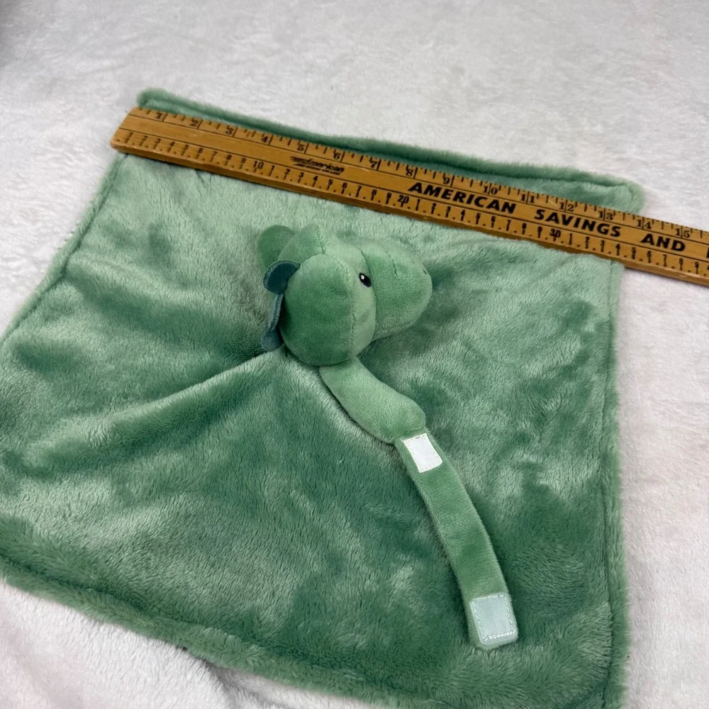 Carters Green Alligator Security Blanket Lovey Pacifier Holder Striped 68260